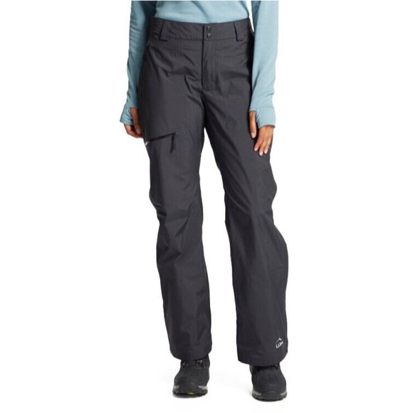 L.L. Bean Pants - LL BEAN TEK O2 3L Storm Pants Black Waterproof Hiking Rain Womens Size Medium